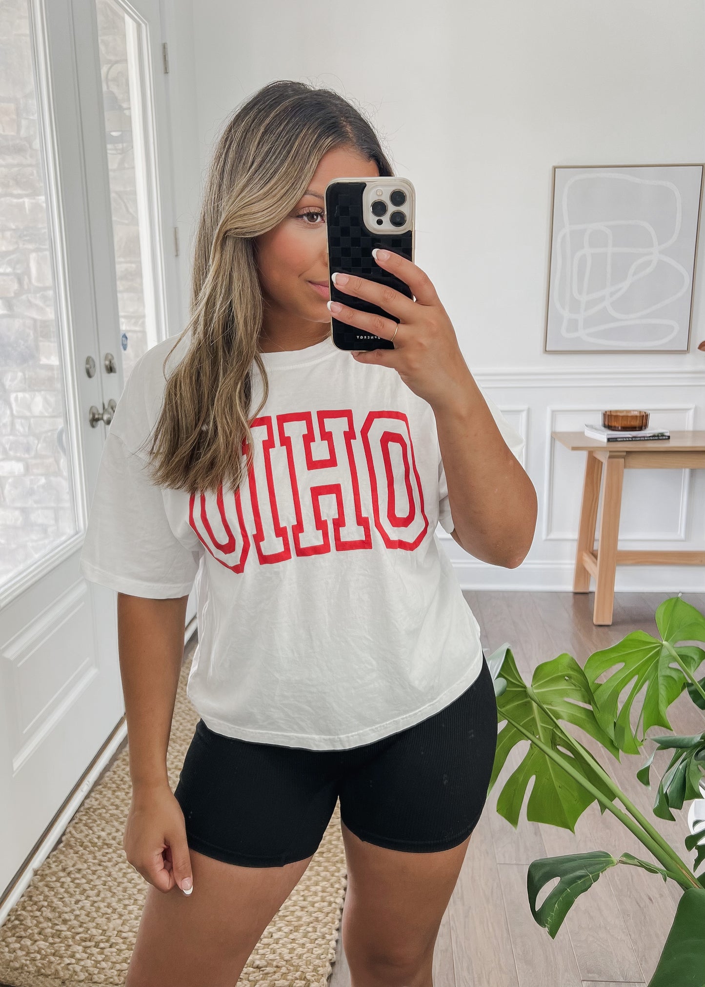 Ohio State Cropped Tee - WHITE