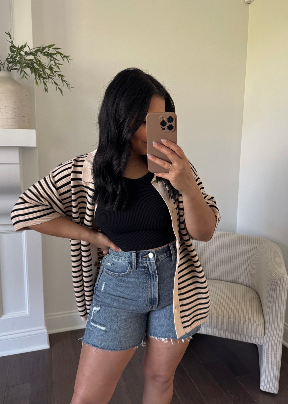 Nasia Ribbed Tank  - BLACK