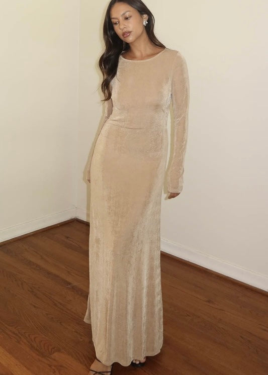 Kassin Slinky Maxi Dress - SAND