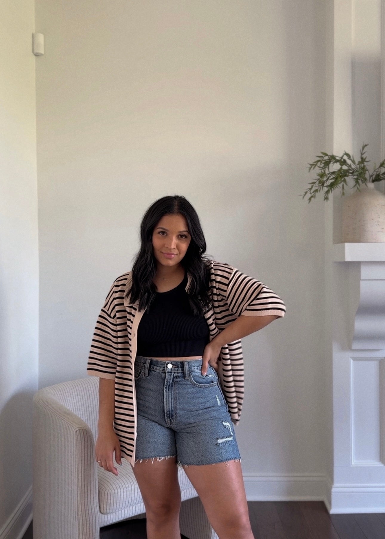 Nasia Ribbed Tank  - BLACK