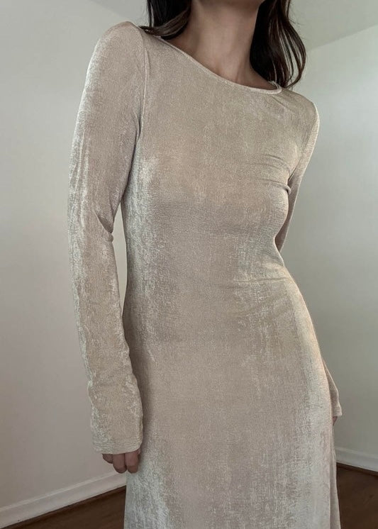 Kassin Slinky Maxi Dress - SAND