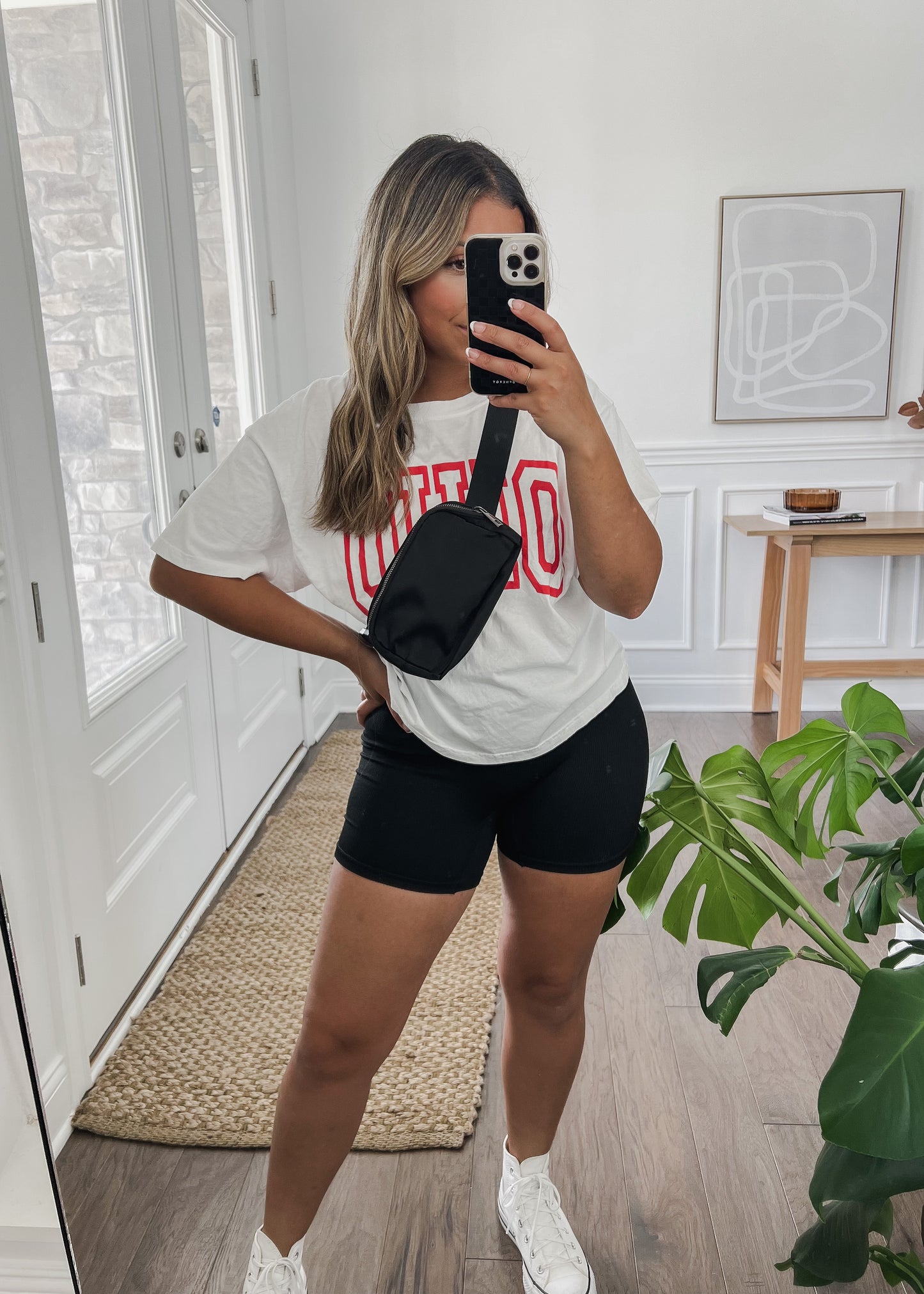 Ohio State Cropped Tee - WHITE