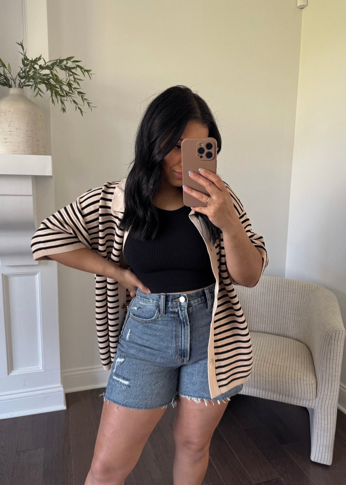 Nasia Ribbed Tank  - BLACK