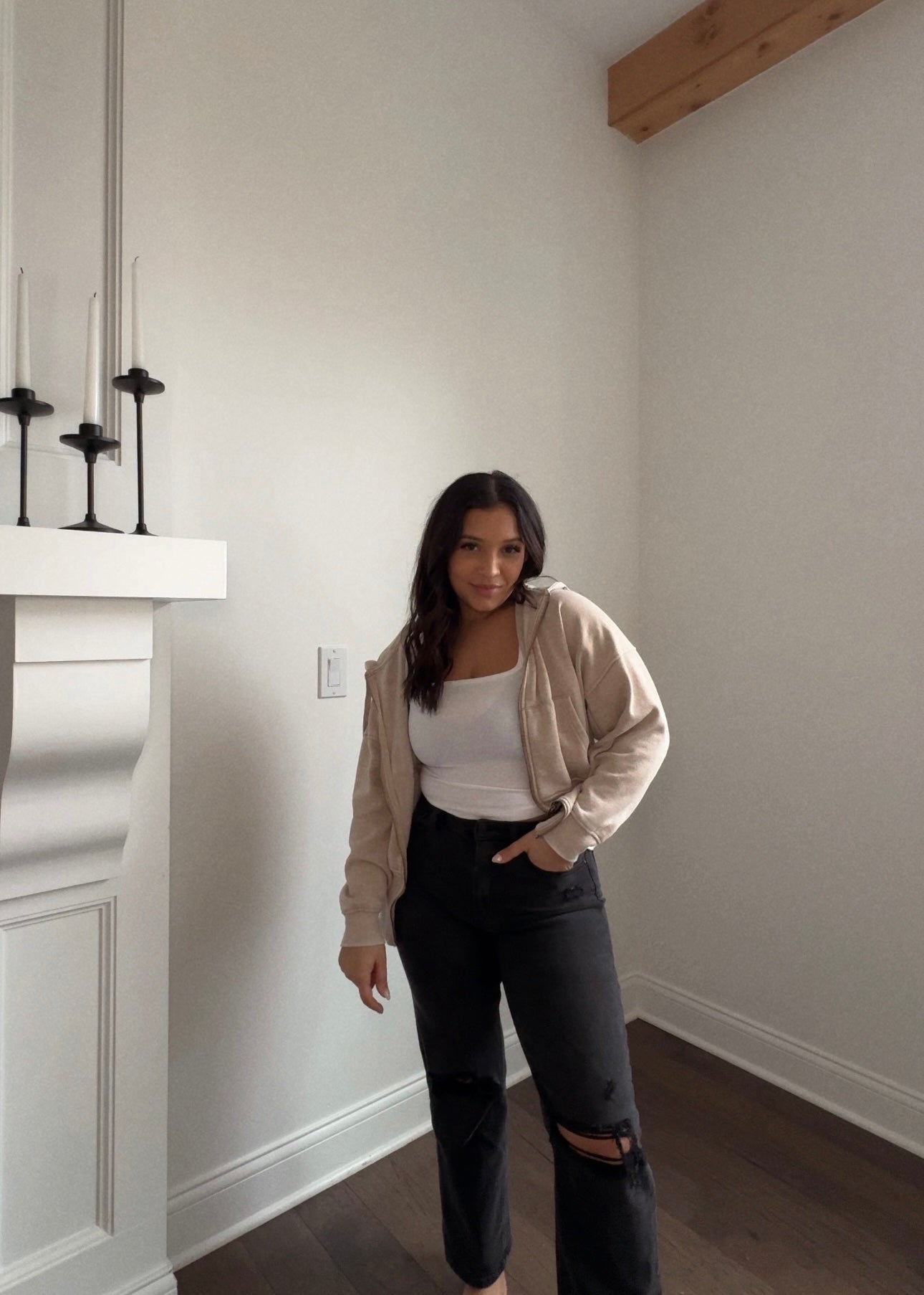 Morning Brew Fleece Jacket - NATURAL