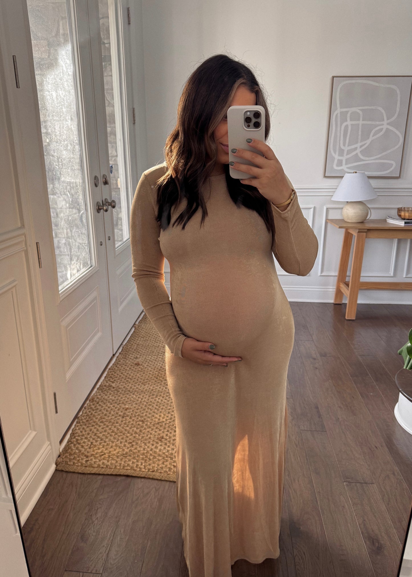 Kassin Slinky Maxi Dress - SAND