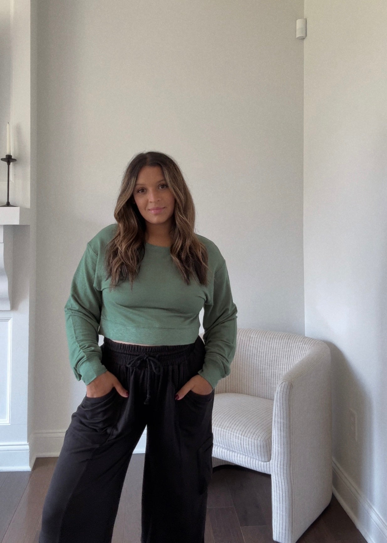 Adeline Light Weight Knit Balloon Pants - BLACK