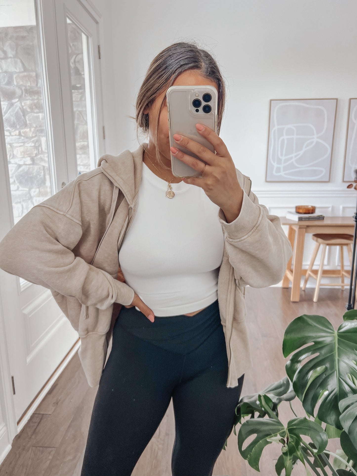 Morning Brew Fleece Jacket - NATURAL