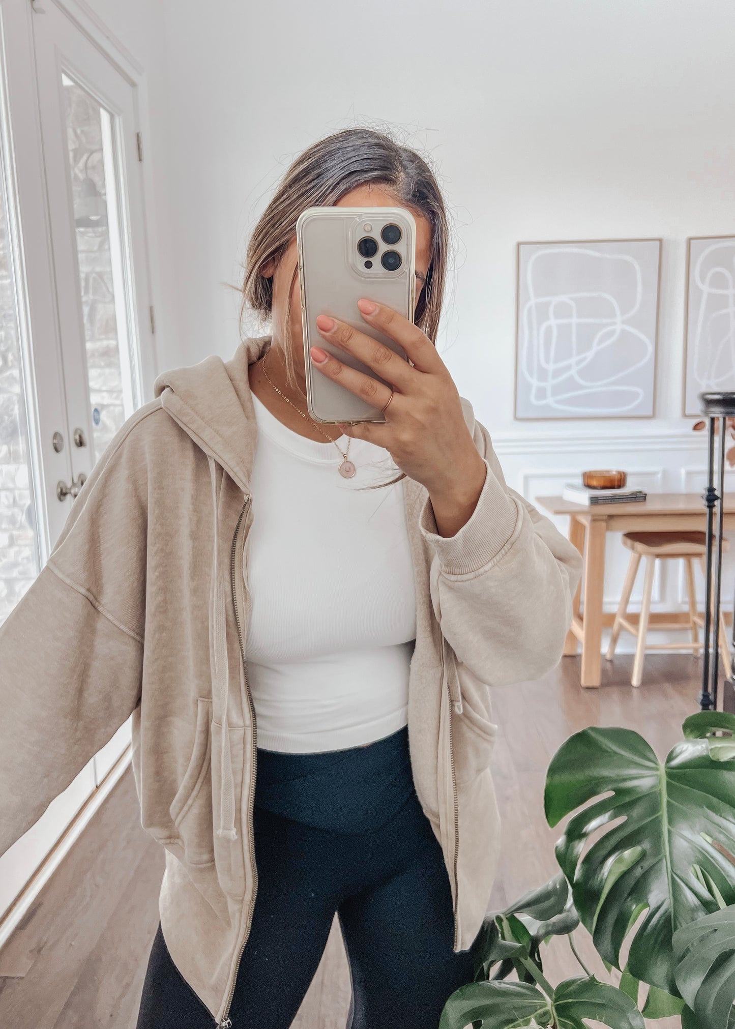 Morning Brew Fleece Jacket - NATURAL