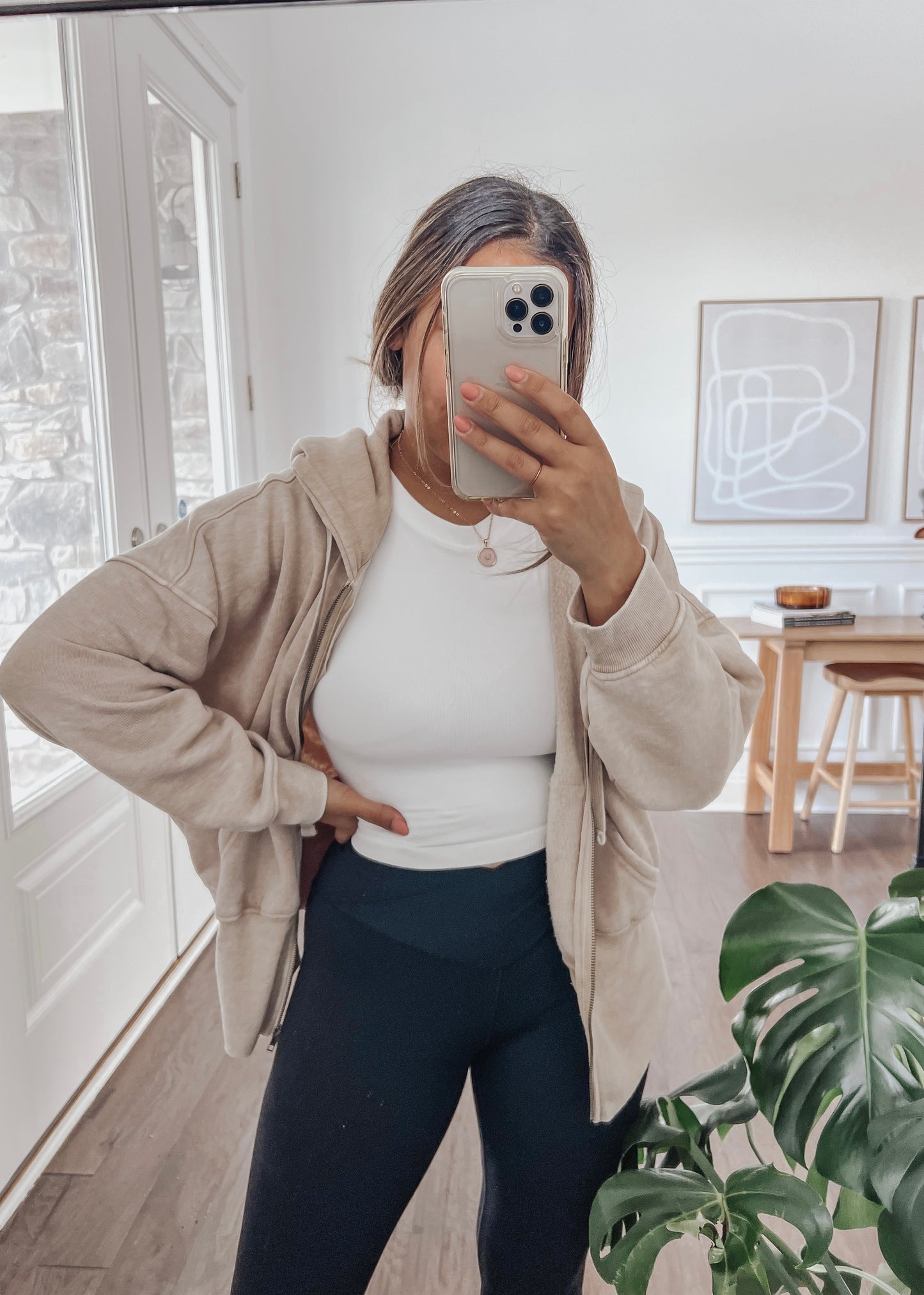 Morning Brew Fleece Jacket - NATURAL