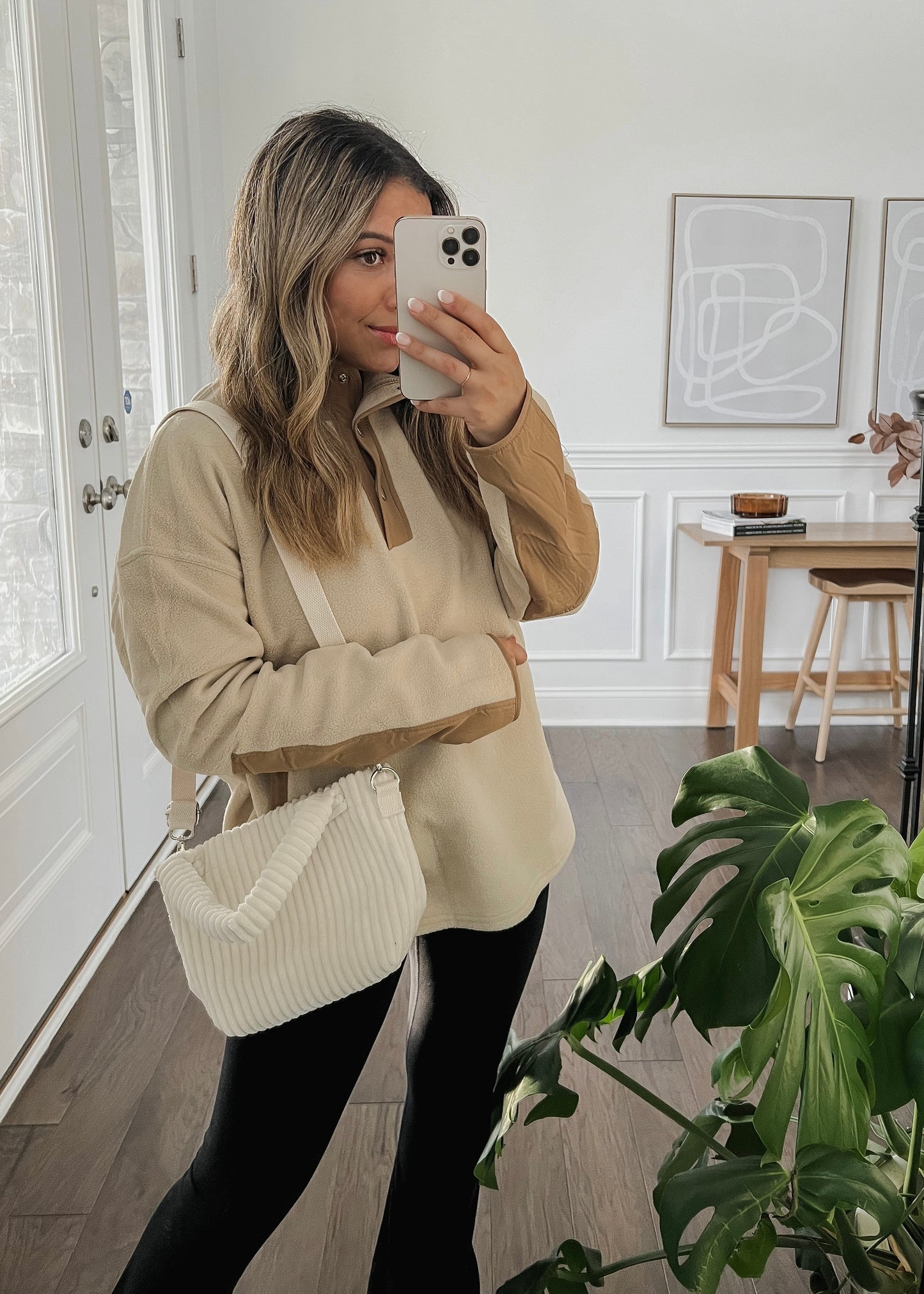 Ken Mini Corduroy Crossbody Bag - IVORY