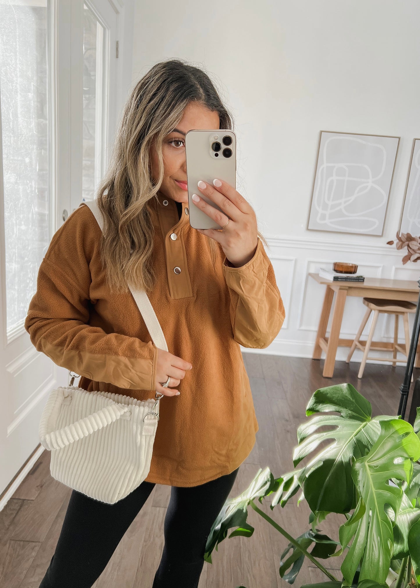 Ken Mini Corduroy Crossbody Bag - IVORY