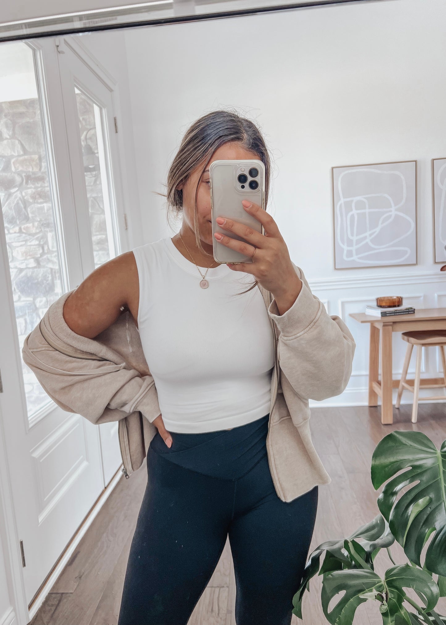 Morning Brew Fleece Jacket - NATURAL